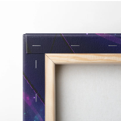 Vaporwave Neon Fantasy Canvas - Vaporwave Fantasy Neon Purple Living Room RetroFuturism Mystical Mood Canvas Print