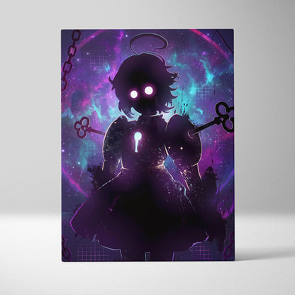 Vaporwave Neon Fantasy Canvas - Vaporwave Fantasy Neon Purple Living Room RetroFuturism Mystical Mood Canvas Print
