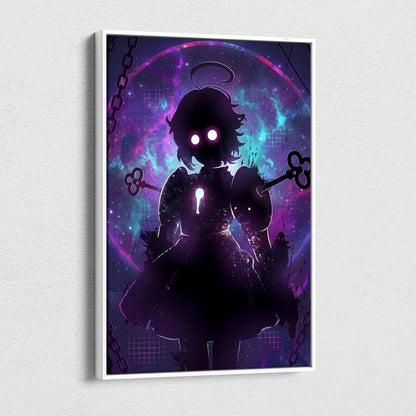 Vaporwave Neon Fantasy Canvas - Vaporwave Fantasy Neon Purple Living Room RetroFuturism Mystical Mood Canvas Print