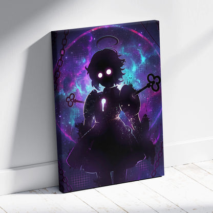 Vaporwave Neon Fantasy Canvas - Vaporwave Fantasy Neon Purple Living Room RetroFuturism Mystical Mood Canvas Print