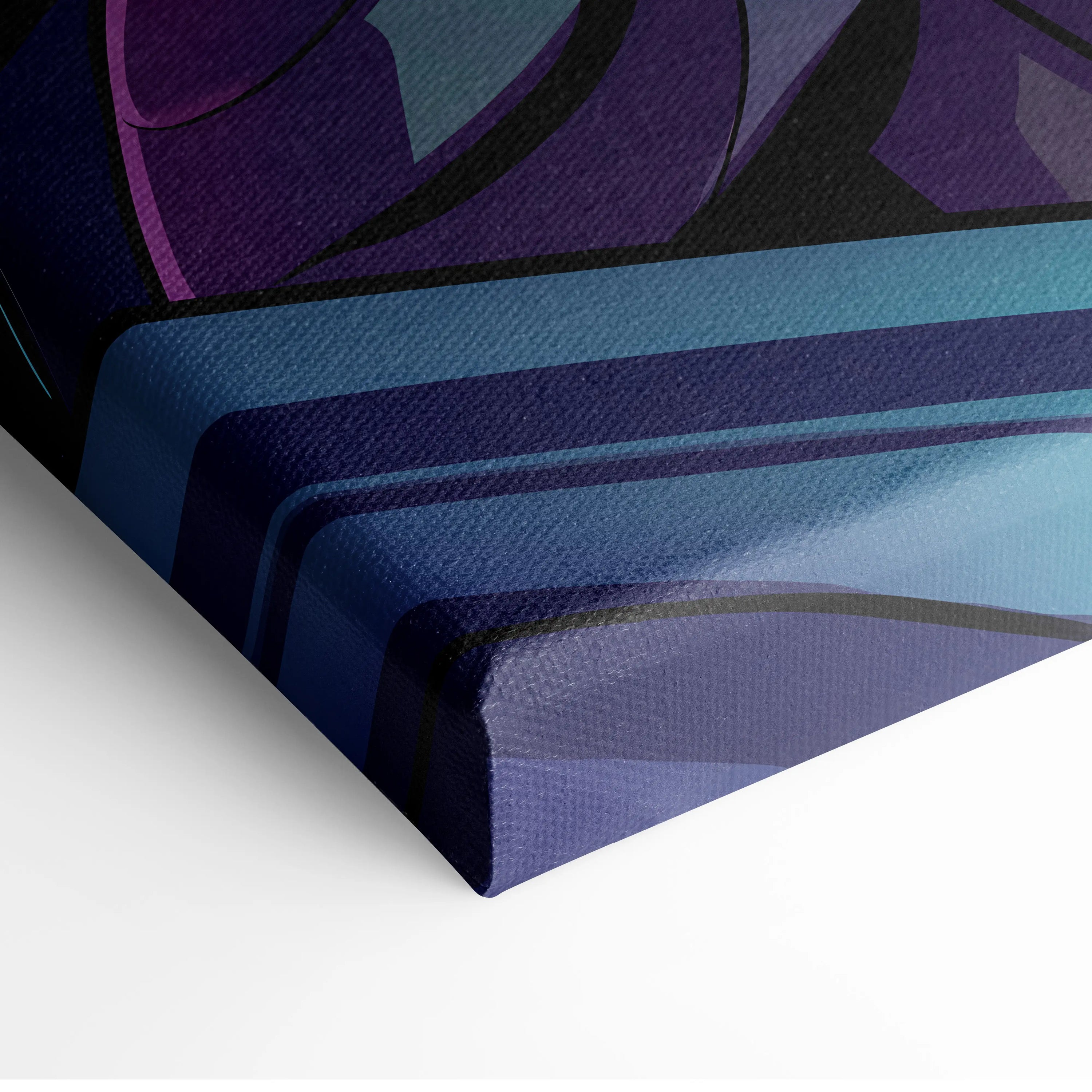 Vaporwave Neon Odyssey Canvas - Vaporwave Canvas Neon Blue Pink Living Room Futurism Moody Cyberpunk Canvas