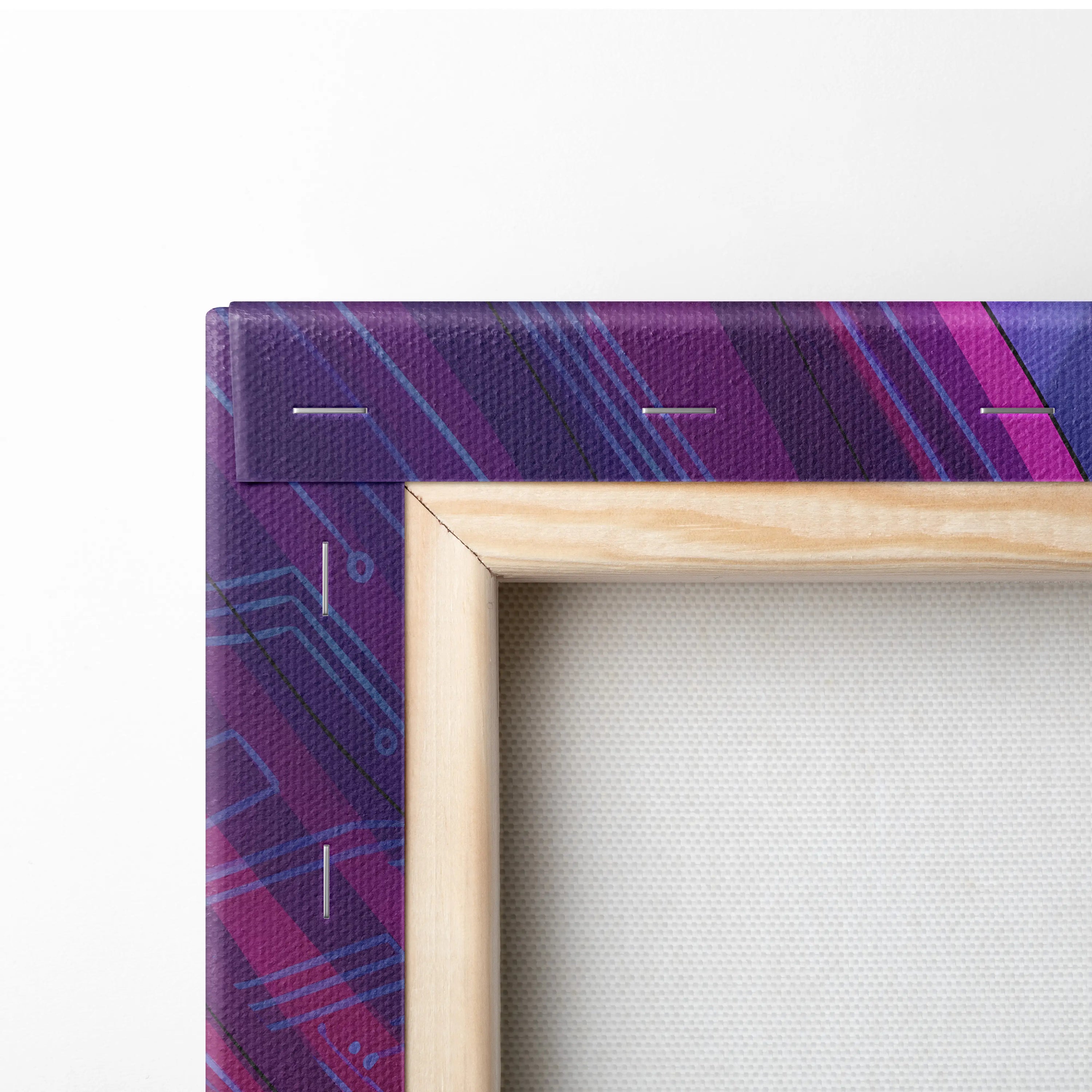 Vaporwave Knight Neon Canvas - Knight Neon Purple Pink Blue Living Room Vaporwave Art Moody Retro-Futurism Neon Aesthetic Canvas Print