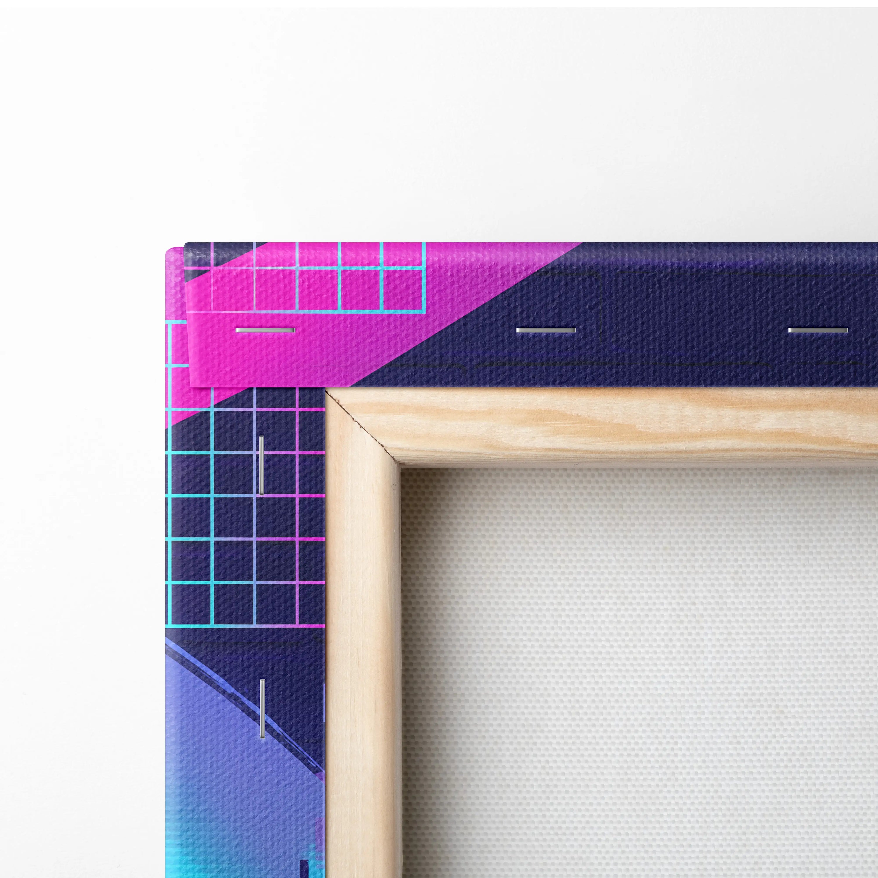 Vaporwave Neon Dragon Art - Dragon Neon Pink Purple Blue Living Room Vaporwave Mystical Neon Cyberpunk Wall Art Canvas