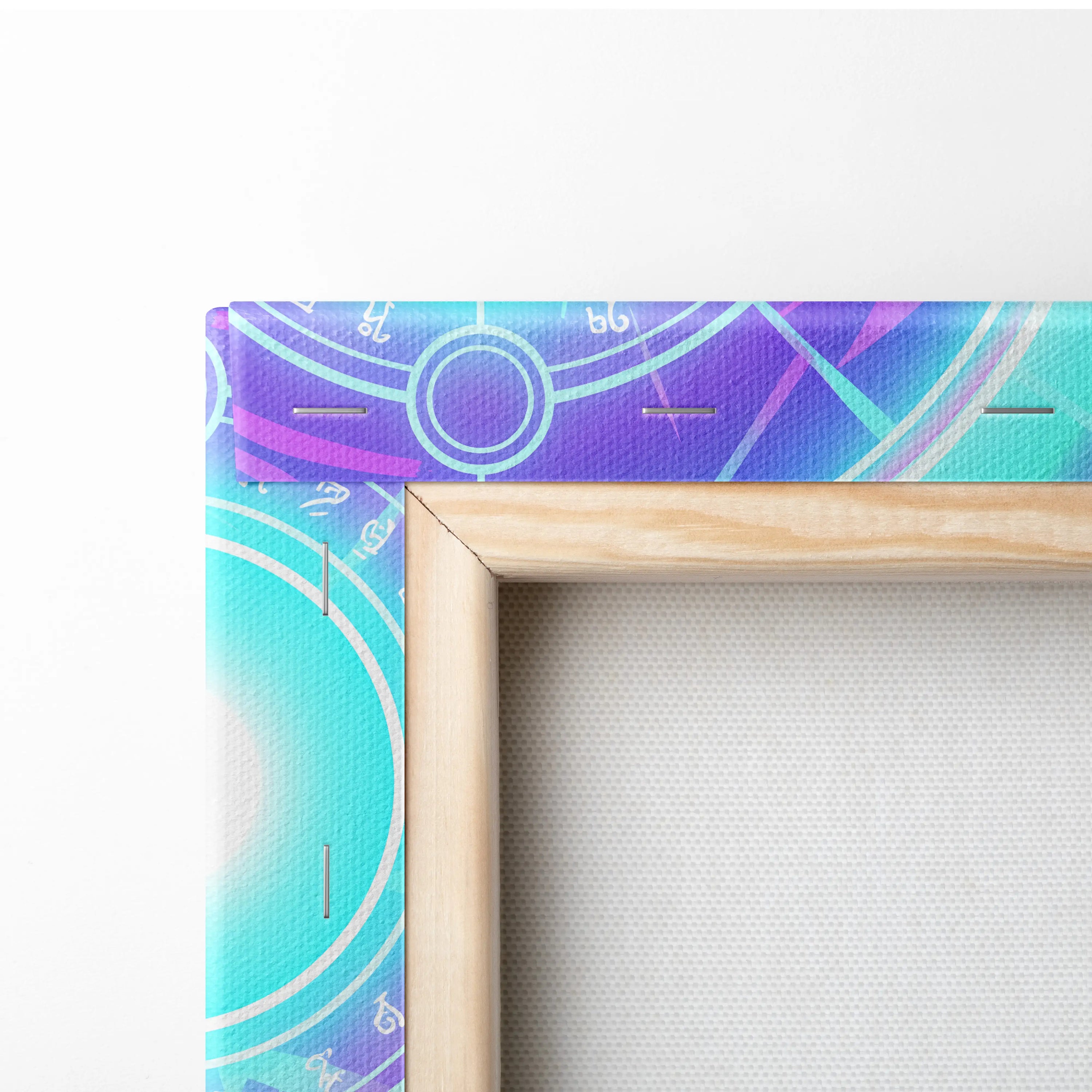 Vaporwave Neon Odyssey Canvas - Vaporwave Neon Purple Blue Living Room Retro Futurism Dreamy Mood Decor Vaporwave Art