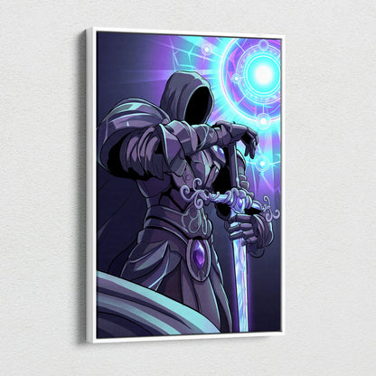 Vaporwave Neon Odyssey Canvas - Vaporwave Neon Purple Blue Living Room Retro Futurism Dreamy Mood Decor Vaporwave Art