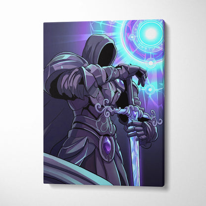 Vaporwave Neon Odyssey Canvas - Vaporwave Neon Purple Blue Living Room Retro Futurism Dreamy Mood Decor Vaporwave Art