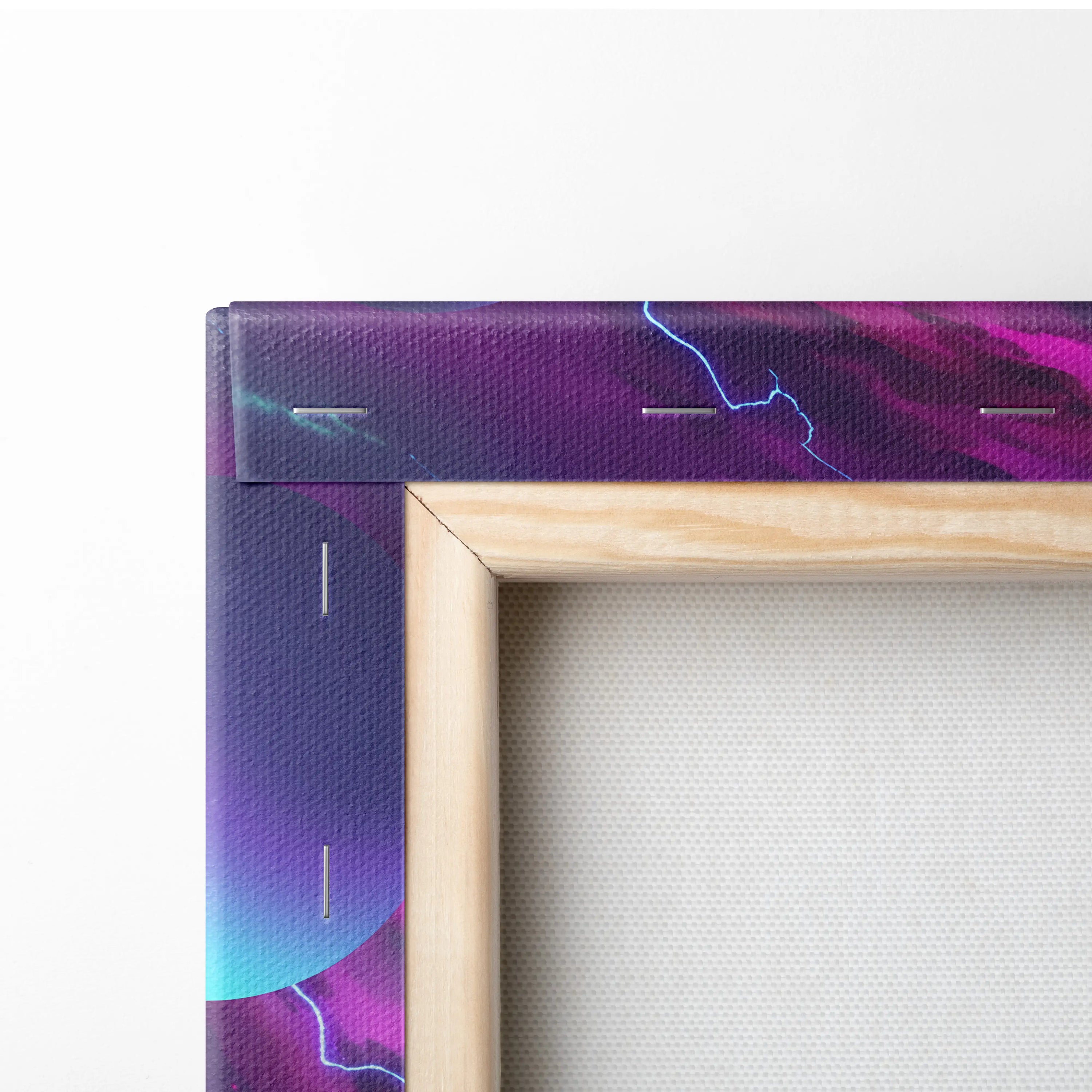 Vaporwave Torii Neon Dream - Torii Gate Neon Purple Blue Living Room Vaporwave Art Mood Dreamy Surreal Retro Futurism Wall Art Canvas Museum