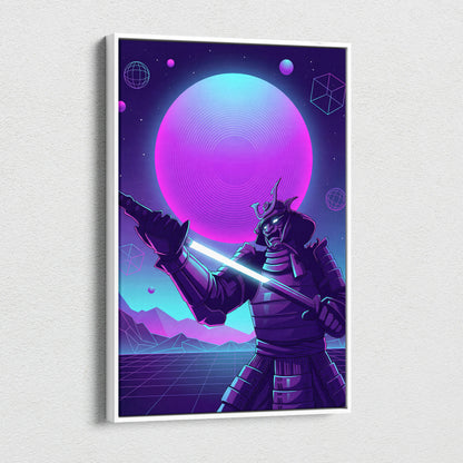 Vaporwave Neon Cosmos Canvas - Astronaut Neon Pink Blue Living Room Vaporwave Dreamy Retro Futuristic Neon Space Canvas