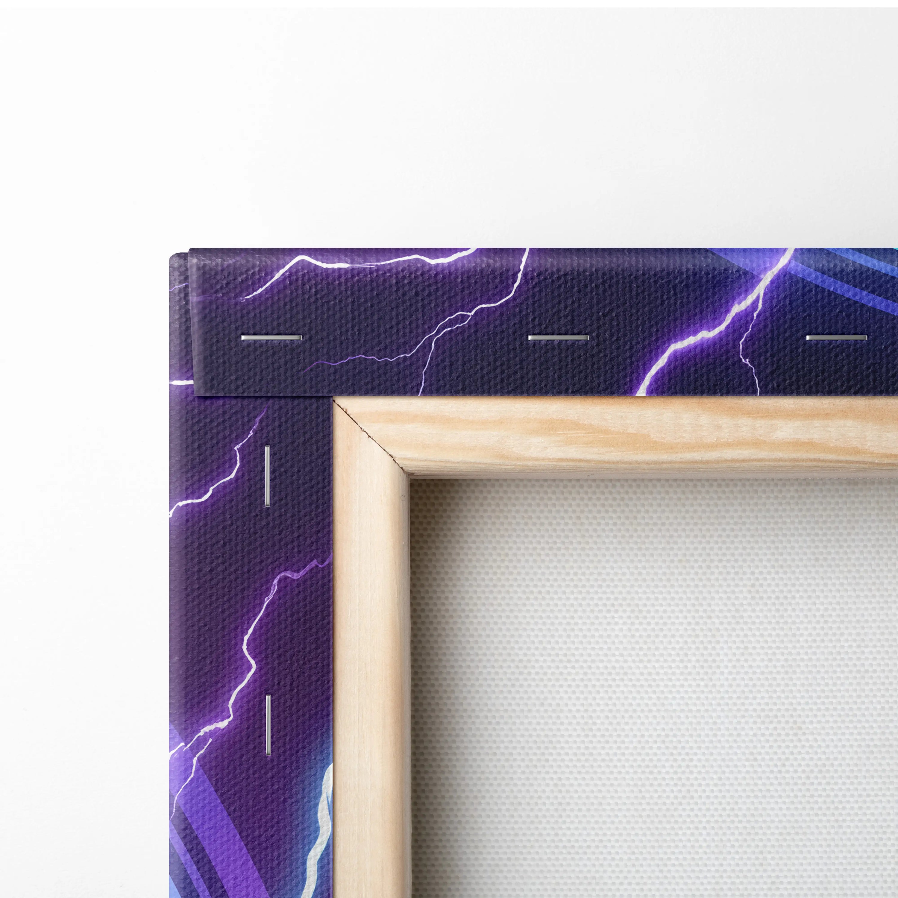 Vaporwave Neon Hero Canvas - Hero Purple Blue Vaporwave Living Room Retro Futurism Moody Neon Synthwave Decor Wall Art