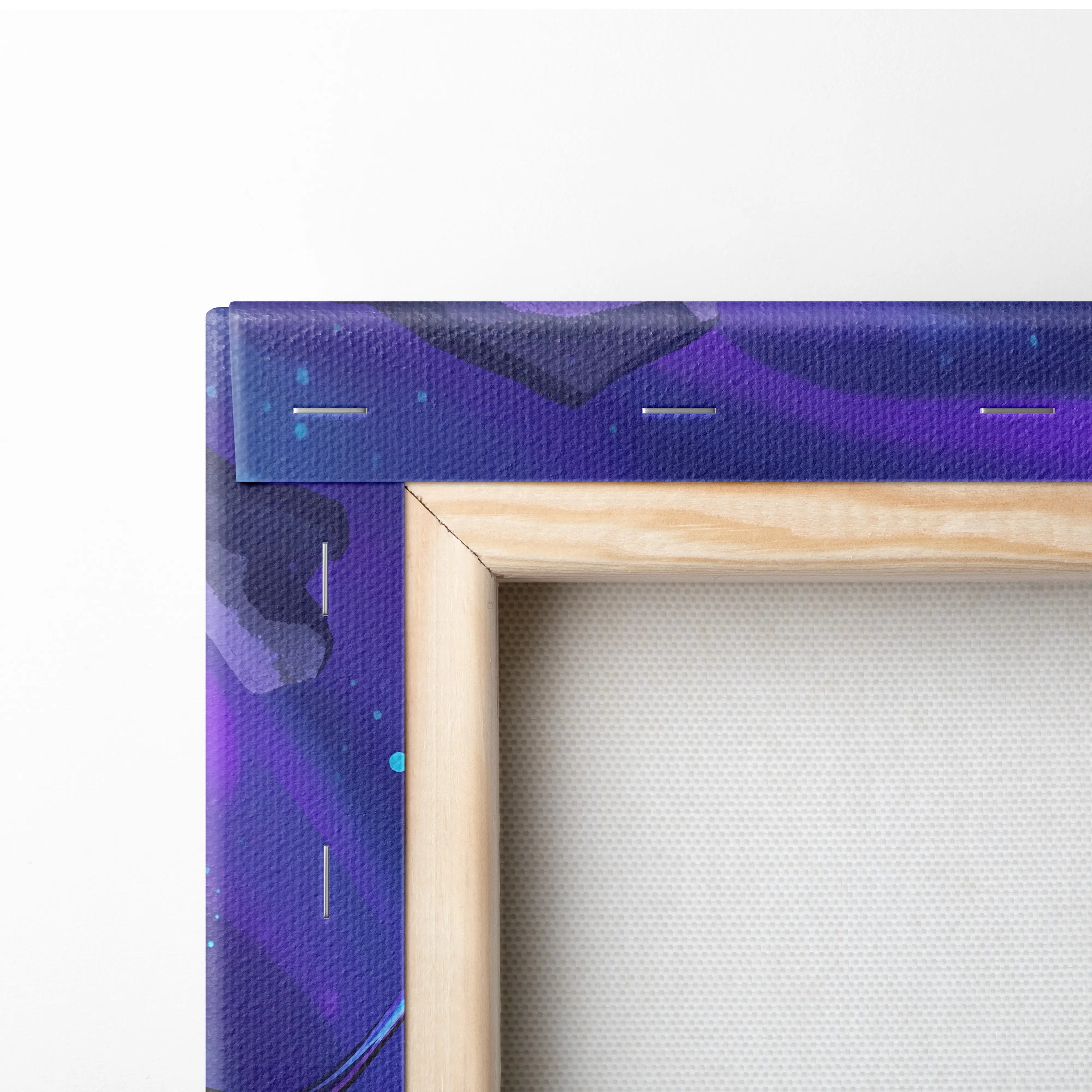 Vaporwave Fantasy Canvas Dream - Fantasy Woman Blue Purple Living Room Vaporwave Mystical Surreal Modern Neon Wall