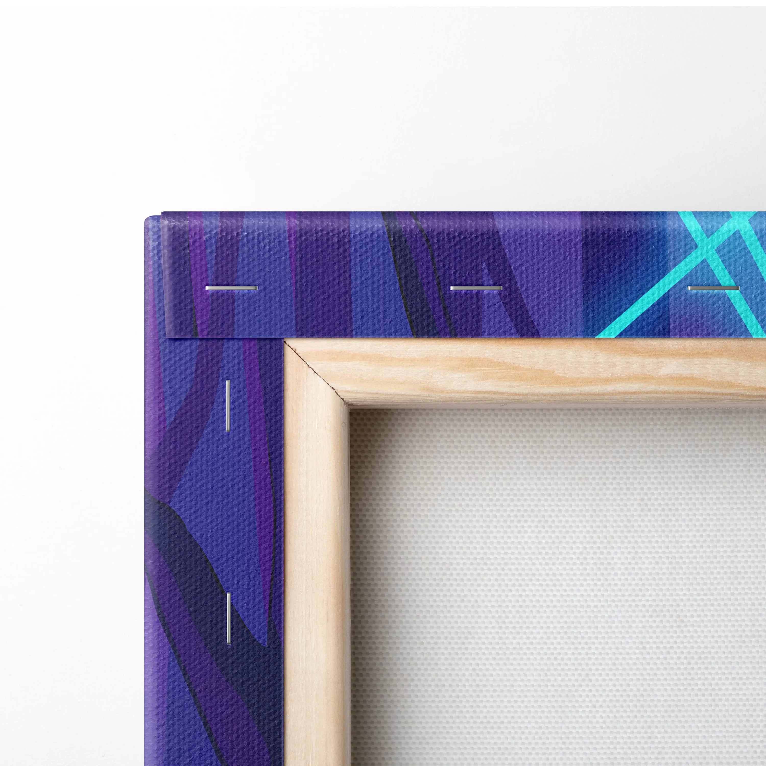 Neon Vaporwave Dream Canvas - Creature Portrait Neon Purple Cyan Vaporwave Dreamy Mood Retro Decor Canvas Print