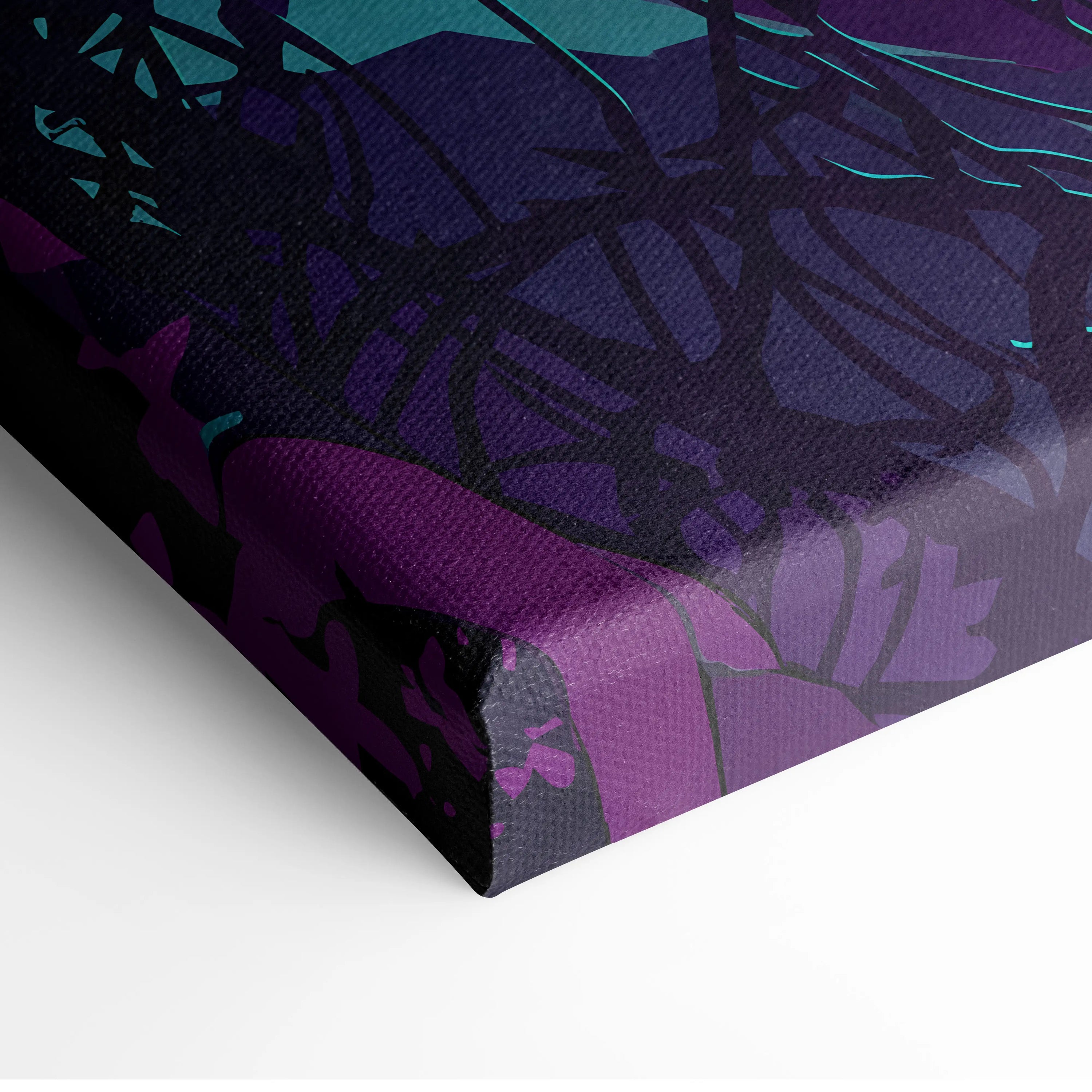 Vaporwave Neon Fantasy Canvas - Vaporwave Neon Purple Pink Living Room Retro Futurism Dreamy Neon Atmosphere Canvas Art