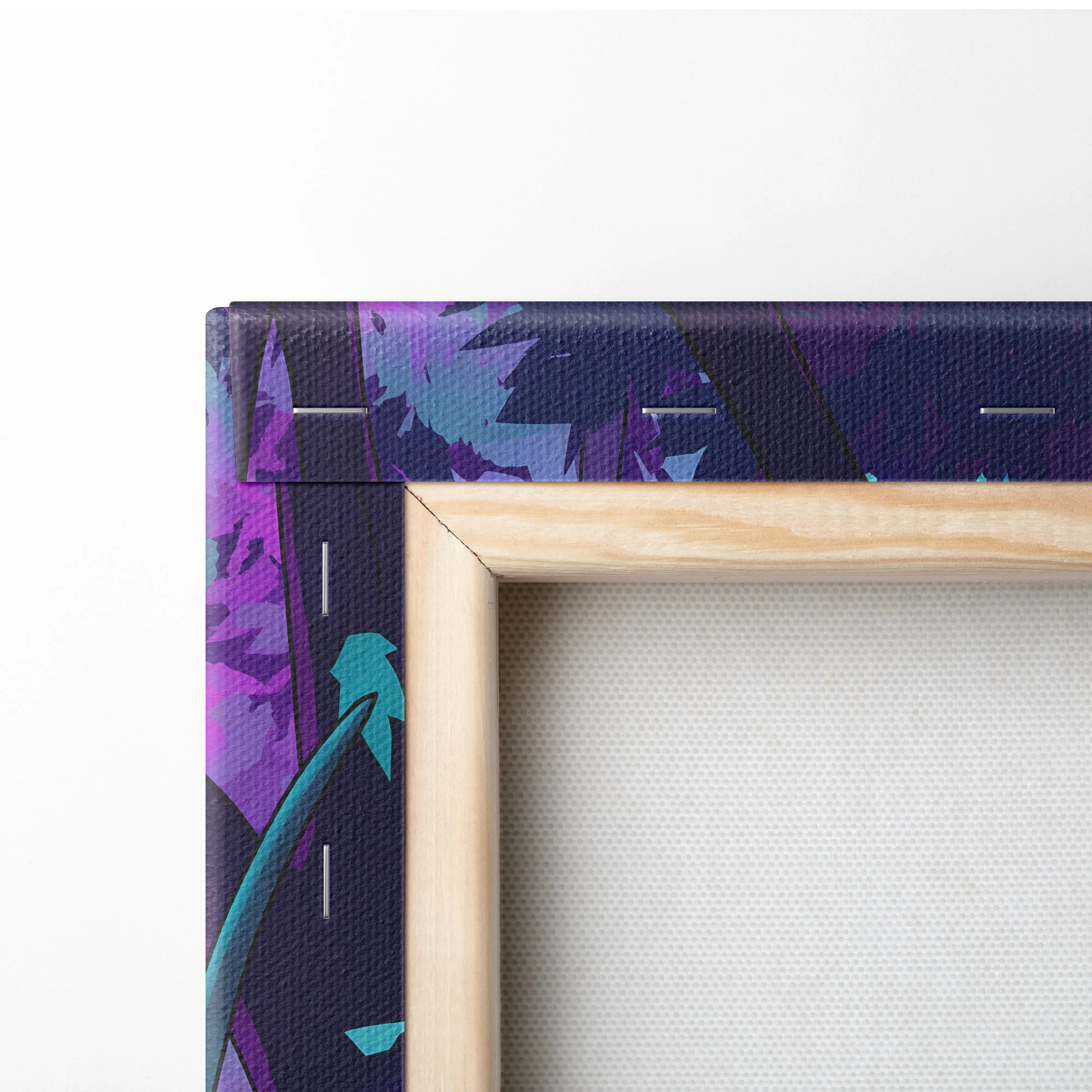 Vaporwave Fantasy Neon Forest Canvas - Forest Neon Pink Cyan Purple Living Vaporwave Dreamy Mood Vaporwave Canvas