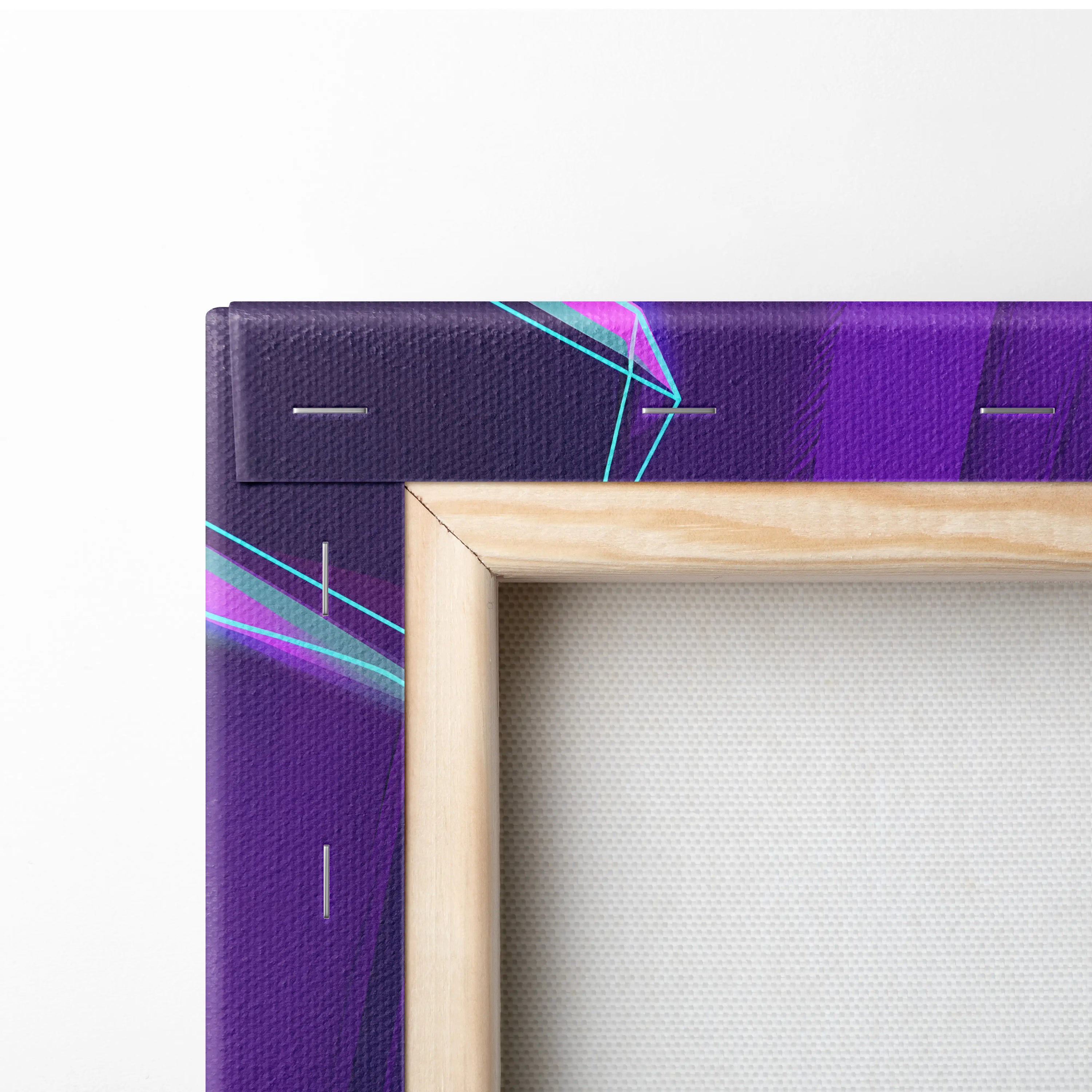 Vaporwave Neon Dream Canvas - Vaporwave Scene Neon Blue Purple For Living Room Retro Futurism Dreamy Vaporwave Canvas