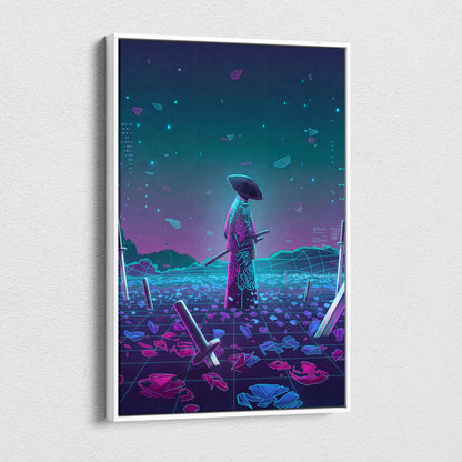 Vaporwave Neon Oracle Canvas - Vaporwave Oracle Neon Canvas Living Room Retro Mystical Dreamlike Synthwave Decor Canvas