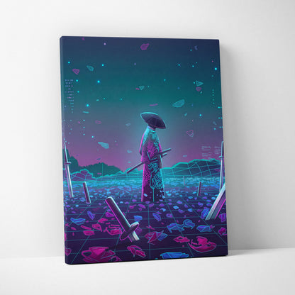 Vaporwave Neon Oracle Canvas - Vaporwave Oracle Neon Canvas Living Room Retro Mystical Dreamlike Synthwave Decor Canvas