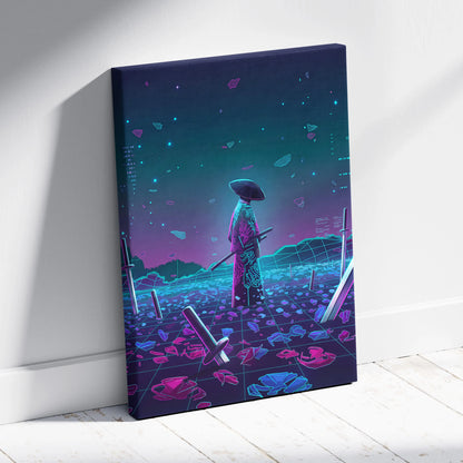Vaporwave Neon Oracle Canvas - Vaporwave Oracle Neon Canvas Living Room Retro Mystical Dreamlike Synthwave Decor Canvas