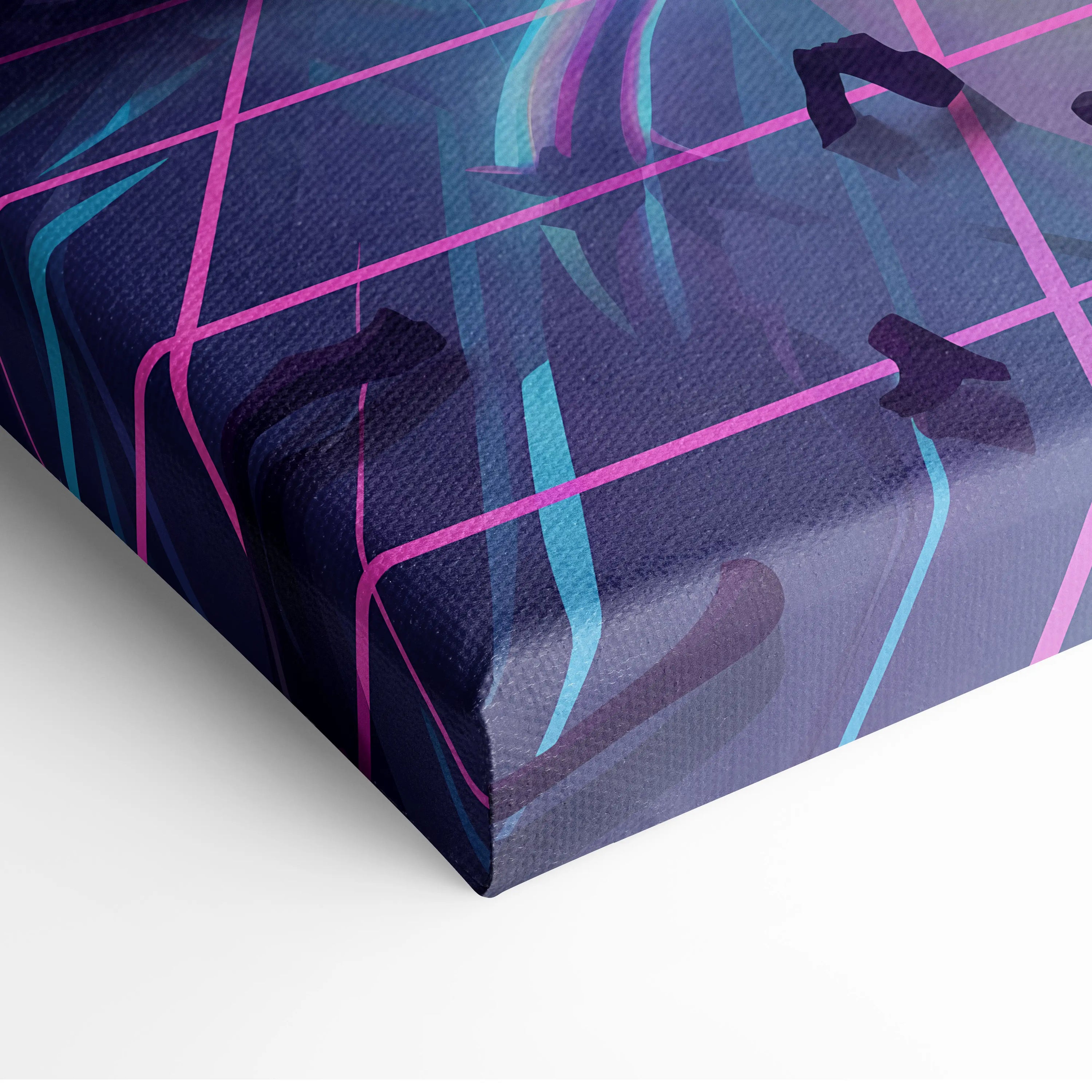 Vaporwave Neon Crown Canvas - Vaporwave Neon Colors Living Room Retro Futurism - Moody Neon Atmosphere Wall Art Canvas
