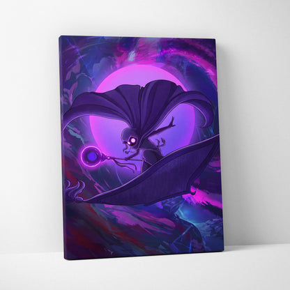 Vaporwave Neon Dream Canvas - Mythical Figure Neon Purple Living Room Vaporwave Dreamy Mood Retro Neon Wall Art Canvas