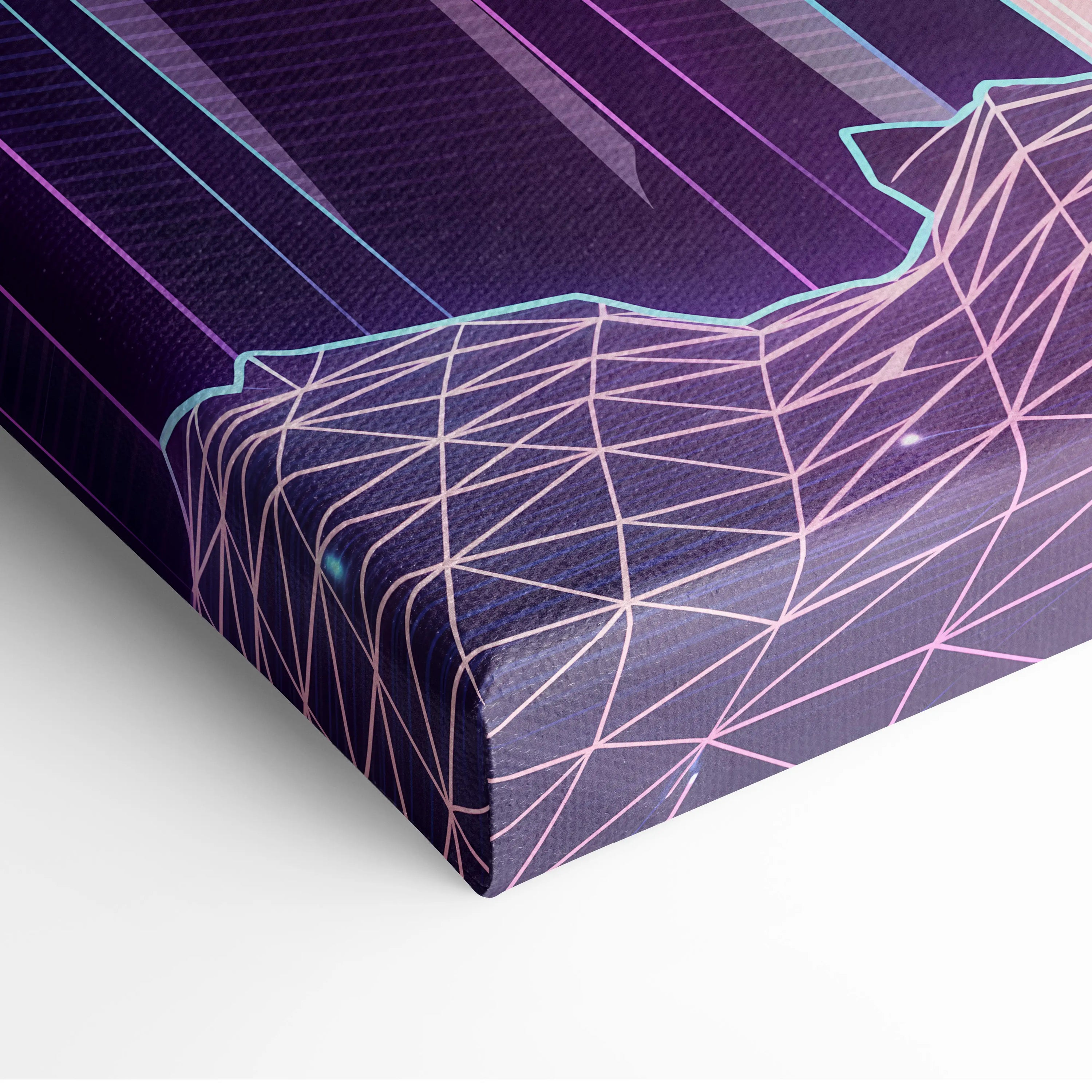 Neo Sakura Vaporwave Wall Art - Japan Landscape Neon Living Room Vaporwave Dreamy Neon Japanese Vaporwave Canvas Print