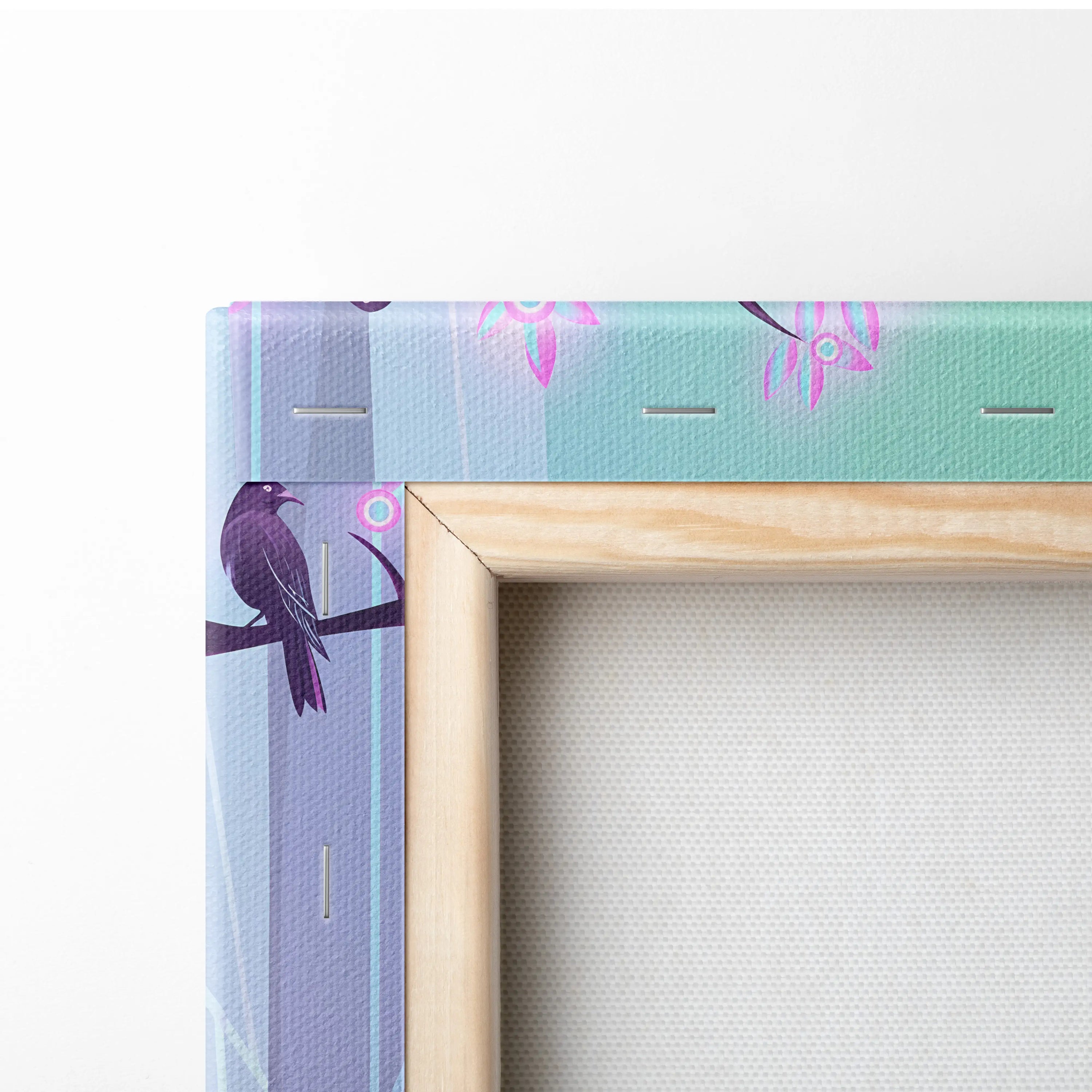 Neo Sakura Vaporwave Wall Art - Japan Landscape Neon Living Room Vaporwave Dreamy Neon Japanese Vaporwave Canvas Print