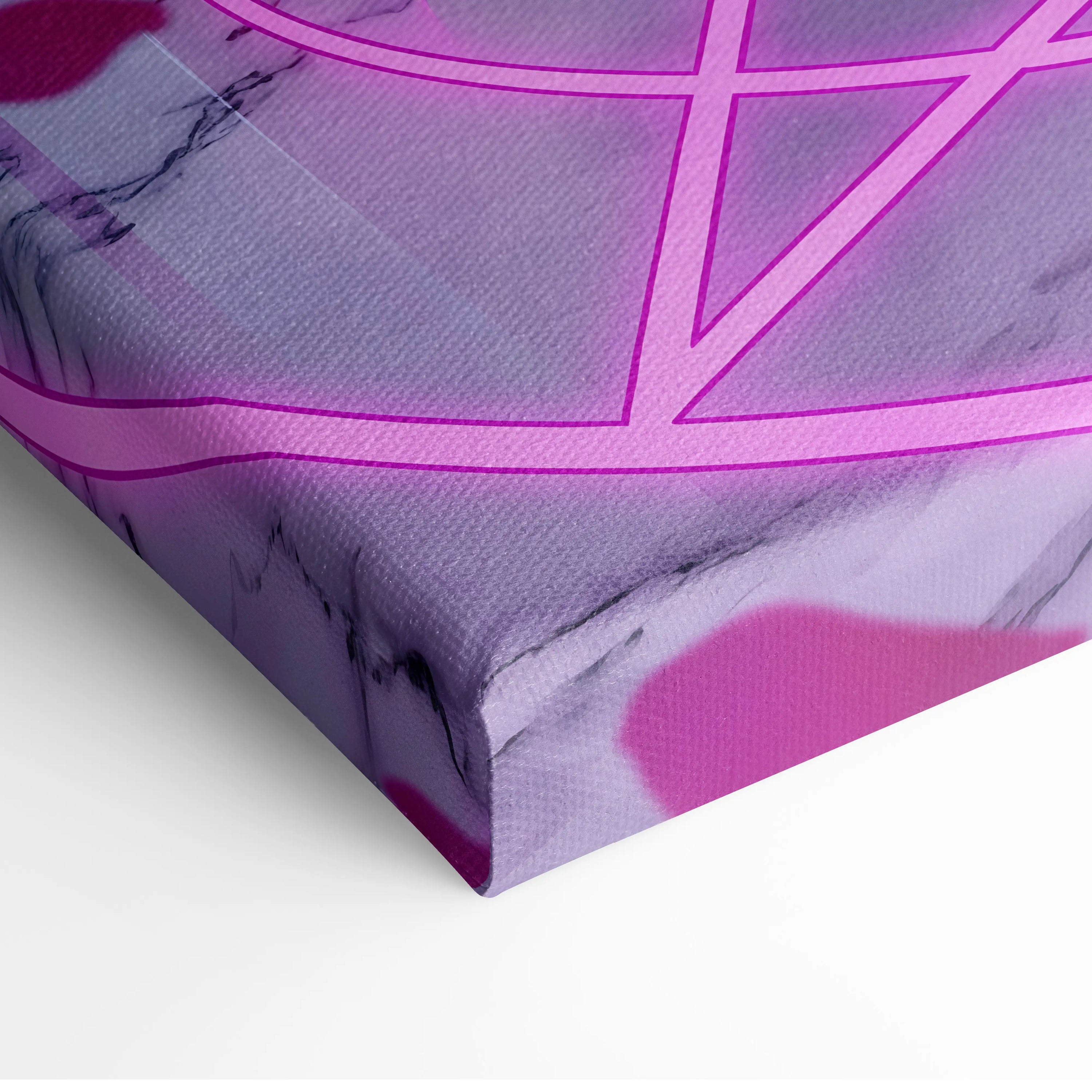 Vaporwave Angel Neon Canvas - Angel Neon Pink Blue Living Room Vaporwave Dreamy Mood Neon Retrofuturist Angel Art Canvas
