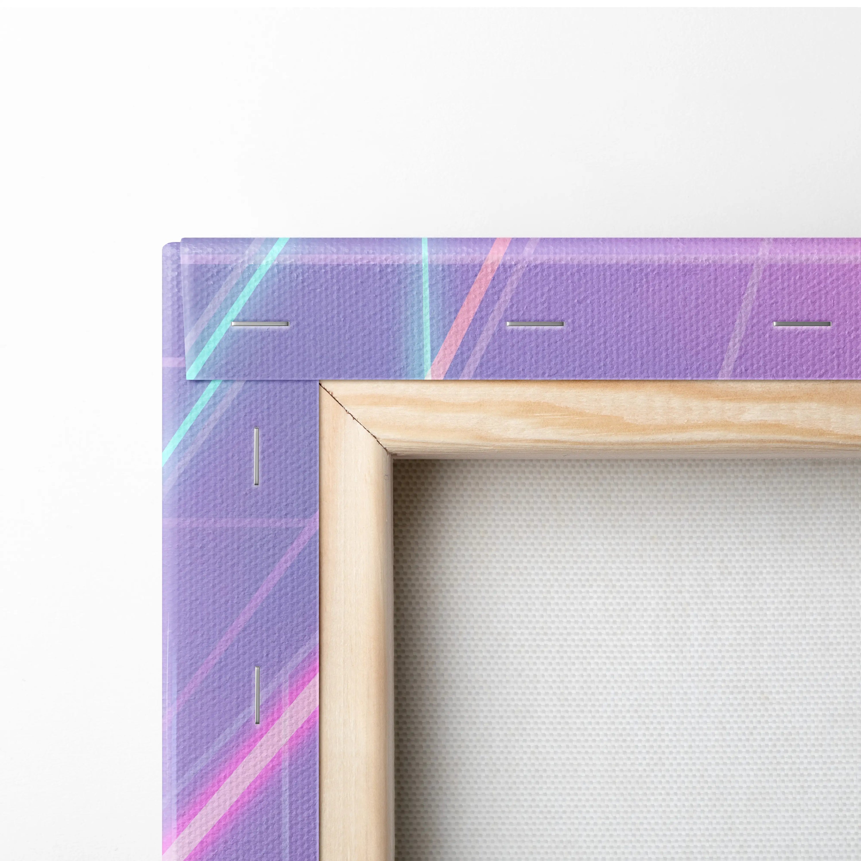 Vaporwave Winged Guardian Canvas - Winged Guardian Purple Pink Neon Living Room Vaporwave Dreamy Mood Neon Retro Canvas