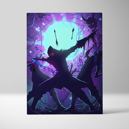 Vaporwave Neon Dragon Dream - Dragon Canvas Art Pink Teal Purple Wall Vaporwave Moody Neon Futuristic Wall Decor Canvas