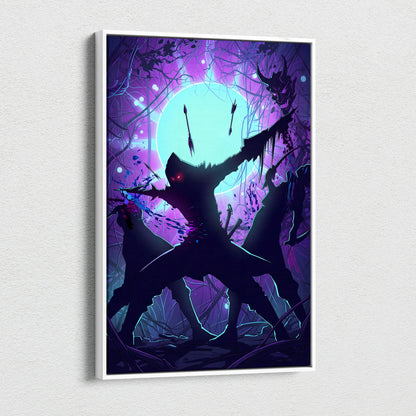Vaporwave Neon Dragon Dream - Dragon Canvas Art Pink Teal Purple Wall Vaporwave Moody Neon Futuristic Wall Decor Canvas