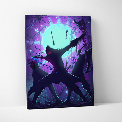 Vaporwave Neon Dragon Dream - Dragon Canvas Art Pink Teal Purple Wall Vaporwave Moody Neon Futuristic Wall Decor Canvas