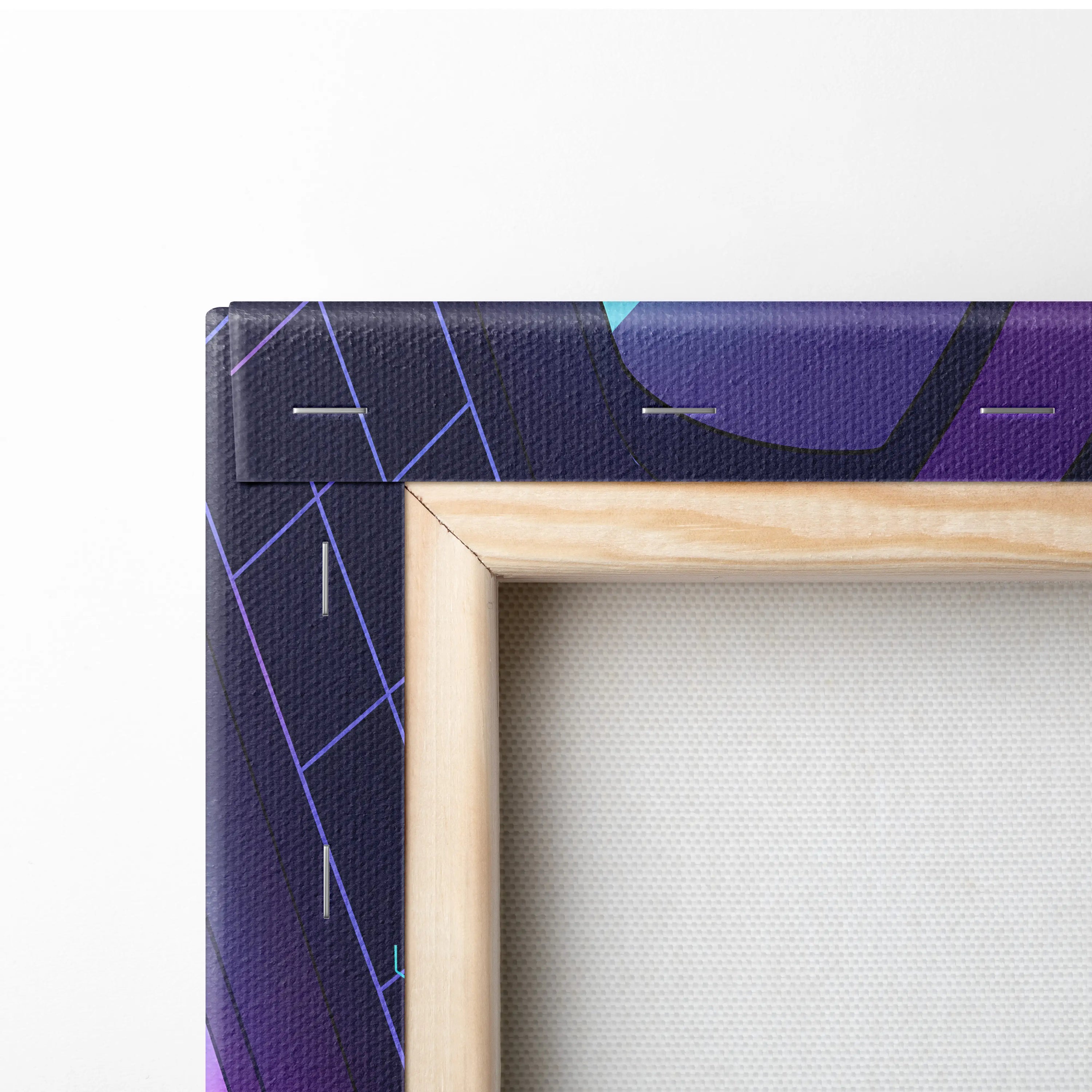 Vaporwave Neon Night Warrior - Vaporwave Art Neon Purple Blue LivingRoom Mood Mystical; Modern Decor; Gallery Wall Art