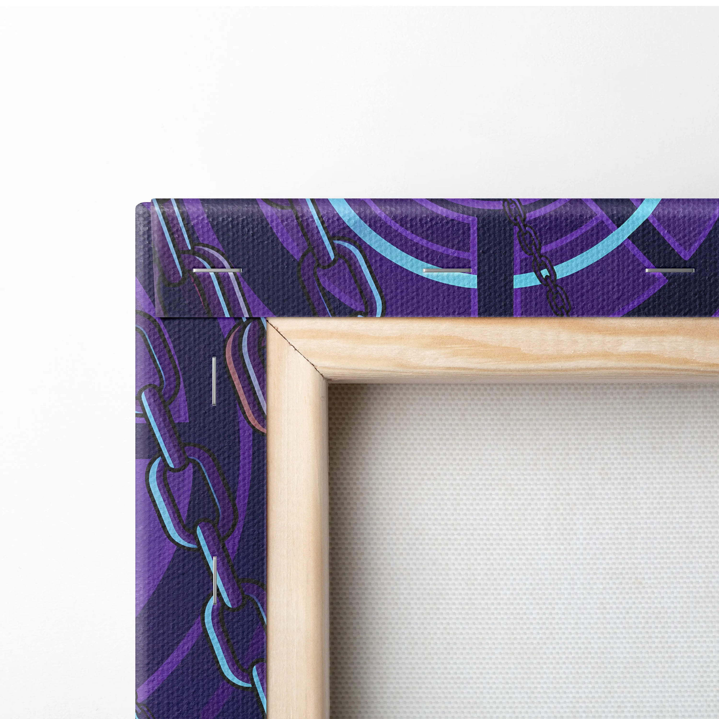 Vaporwave Neon Nightscape Canvas - Vaporwave Fantasy Neon Purple Cyan Room Decor Dreamy Mood Aesthetic Canvas Print