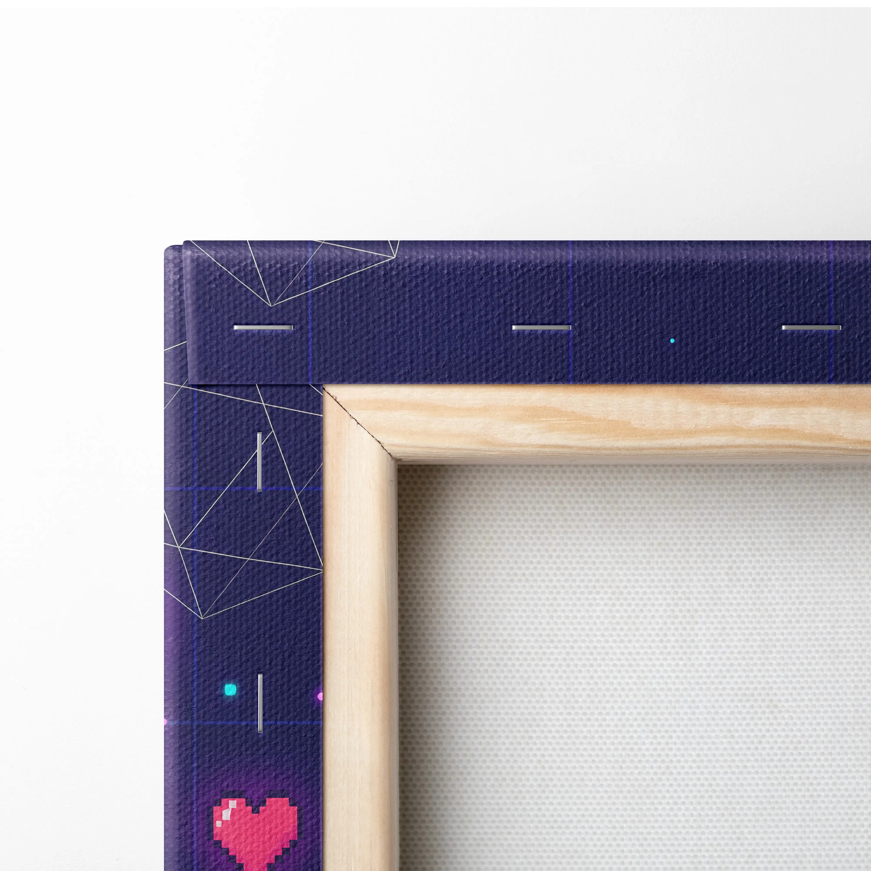 Vaporwave Sakura Neon Canvas - Koi Fish Pink Purple Aqua Living Room Vaporwave Dreamy Nostalgic Retro Wall Art Canvas