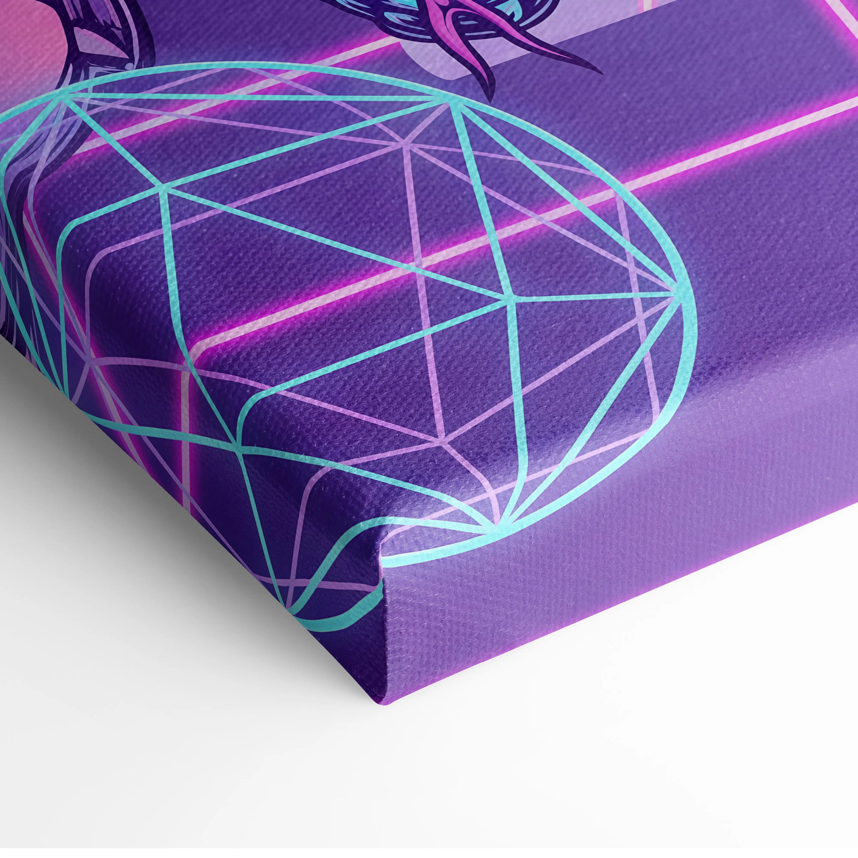Vaporwave Japan Neon Canvas Art - Japan Landscape Neon Pastels Living Room Vaporwave Dreamy Mood Wall Art Canvas