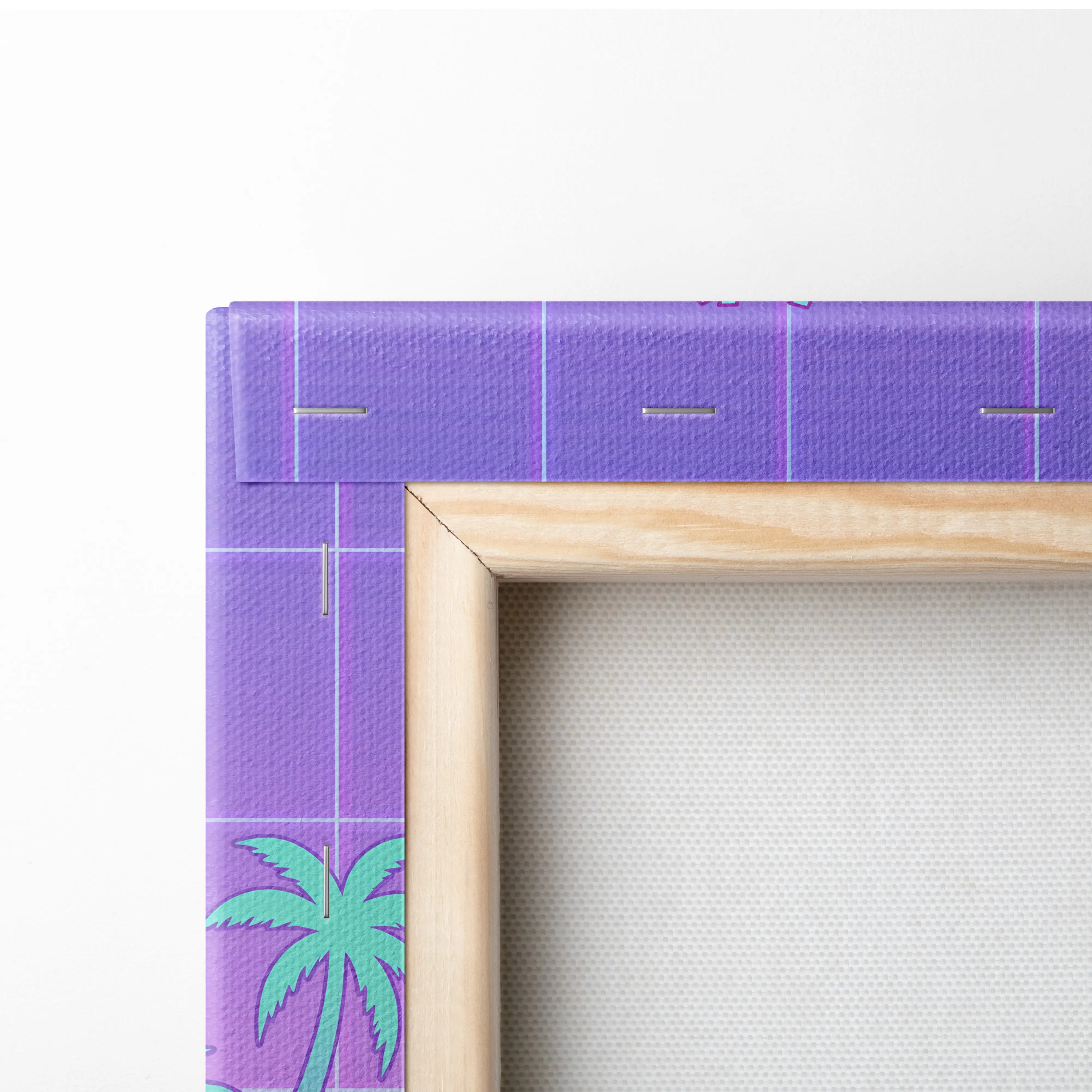 Vaporwave Fuji Dream Canvas - Fuji Landscape Pastel Neon Living Room Vaporwave - Dreamy Nostalgia Retro Futurism Canvas