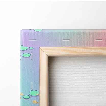 Pastel Neon Koi Vaporwave Canvas - Koi Pastel Neon Living Room Vaporwave Dreamy Mood Modern Decor Japanese Art Canvas