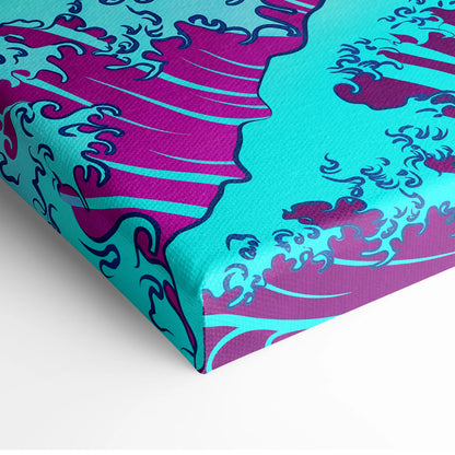 Vaporwave Japan Landscape Dream - Japanese Neon Landscape Living Room Vaporwave Dreamy Nostalgic Vaporwave Art Canvas