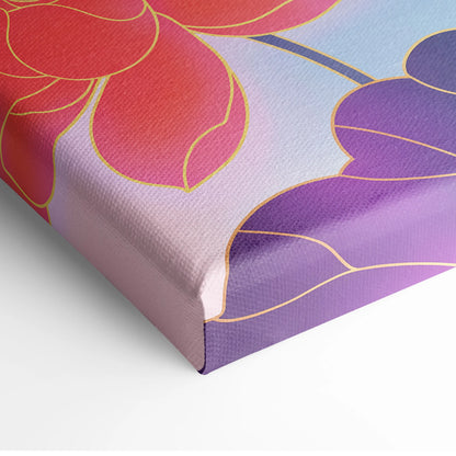 Vaporwave Fuji Bloom Canvas - Japanese Landscape Vaporwave Pastel Neon Living Room Dreamy Mood Neon Vaporwave Canvas