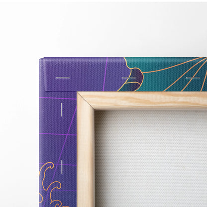Vaporwave Fuji Bloom Canvas - Japanese Landscape Vaporwave Pastel Neon Living Room Dreamy Mood Neon Vaporwave Canvas