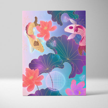 Vaporwave Fuji Bloom Canvas - Japanese Landscape Vaporwave Pastel Neon Living Room Dreamy Mood Neon Vaporwave Canvas