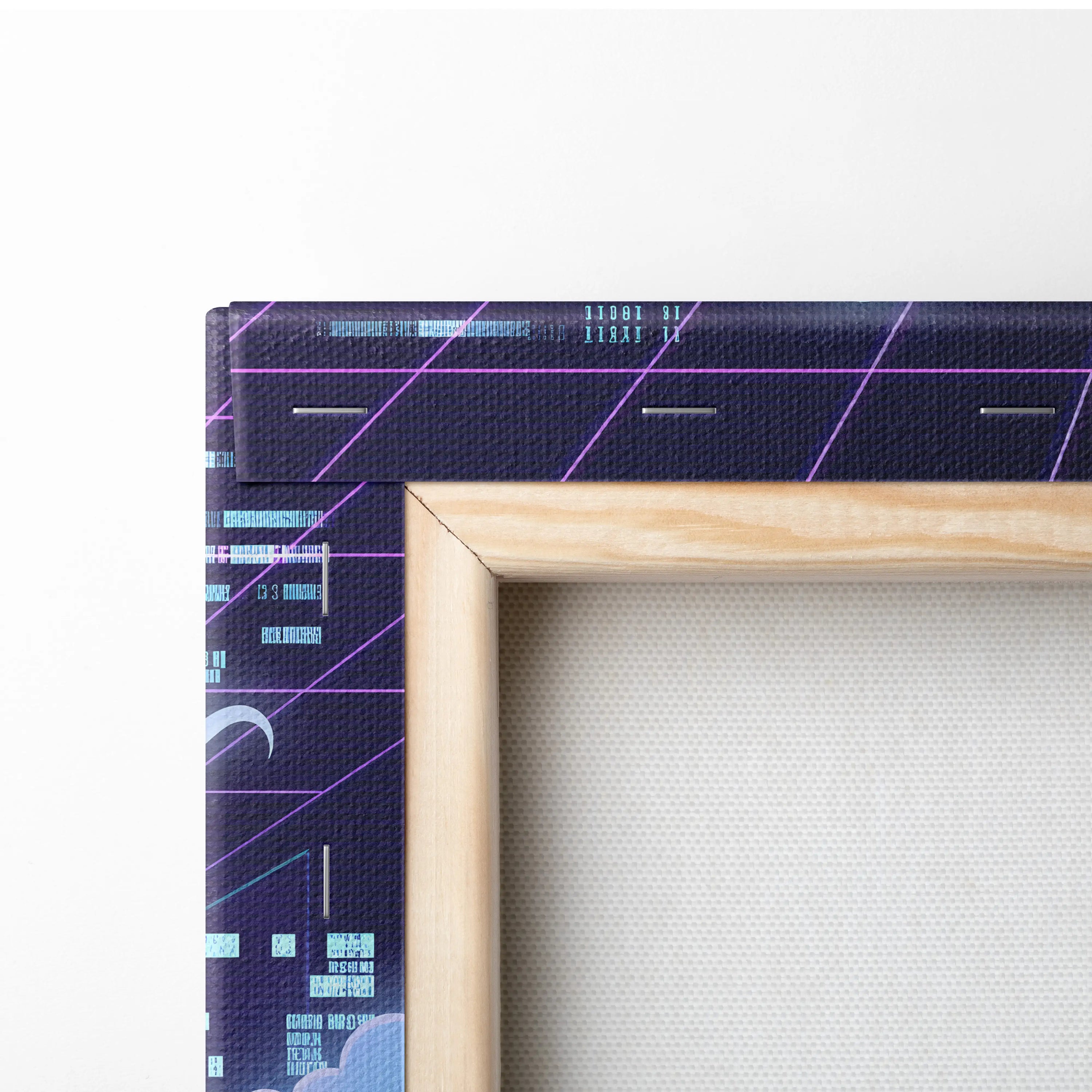 Pastel Vaporwave Koi Canvas - Koi Fish Pink Purple Blue Living Room Wall Art Dreamy Mood Retro Futurism