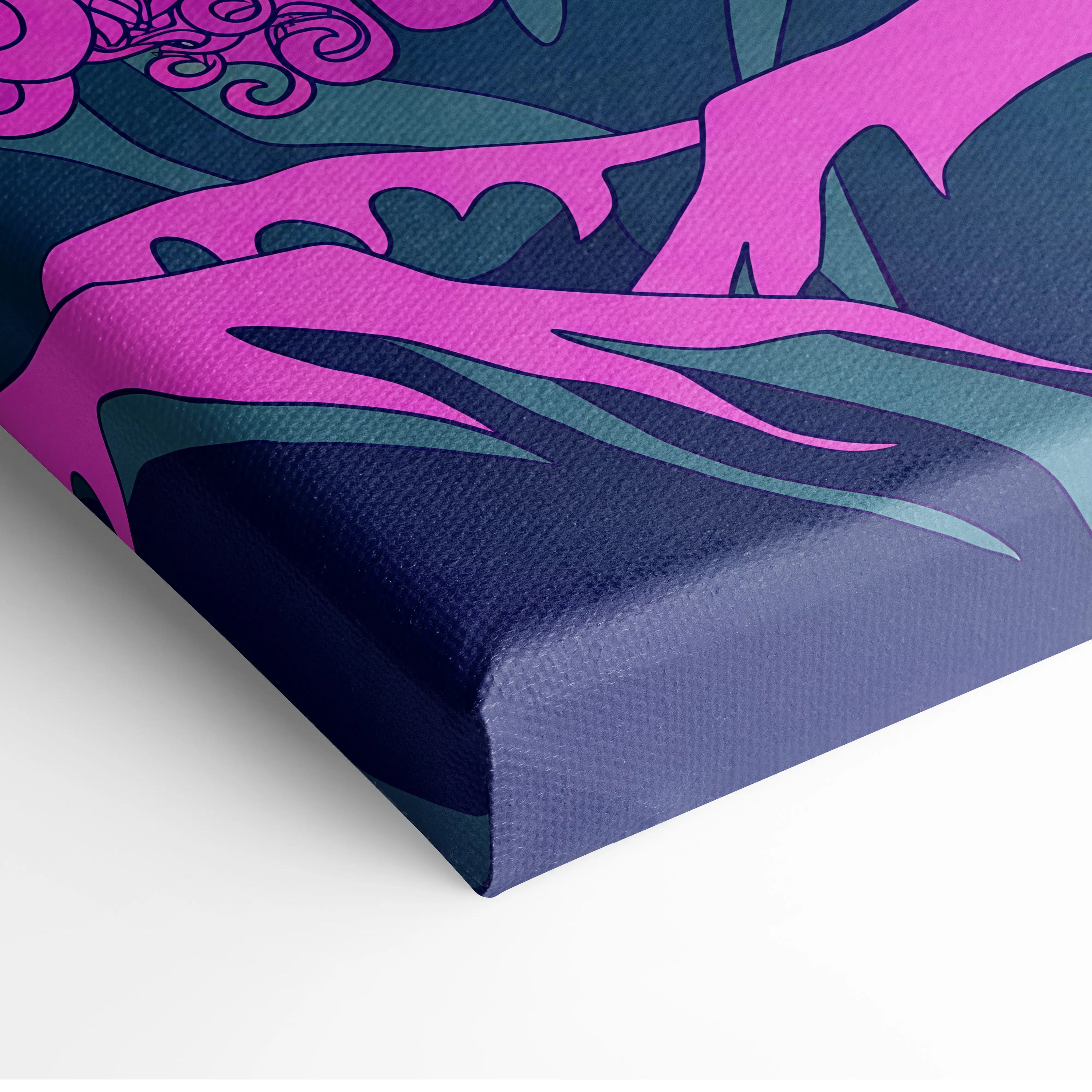 Pastel Neon Fuji Vaporwave - Mount Fuji Pastel Neon Living Room Vaporwave Dreamy Mood Japanese Aesthetic Canvas Print