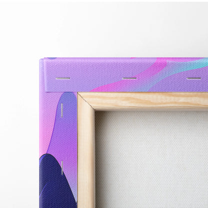 Neon Fuji Vaporwave Dreamscape - Mount Fuji Japan Landscape Neon Pastels Living Room Vaporwave Dreamy Mood Canvas Print