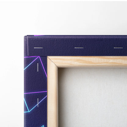 Vaporwave Neon Hero Canvas - Vaporwave Fantasy Hero Neon Purple Blue Living Room Dreamy Neon Mood Retro Futurism Canvas
