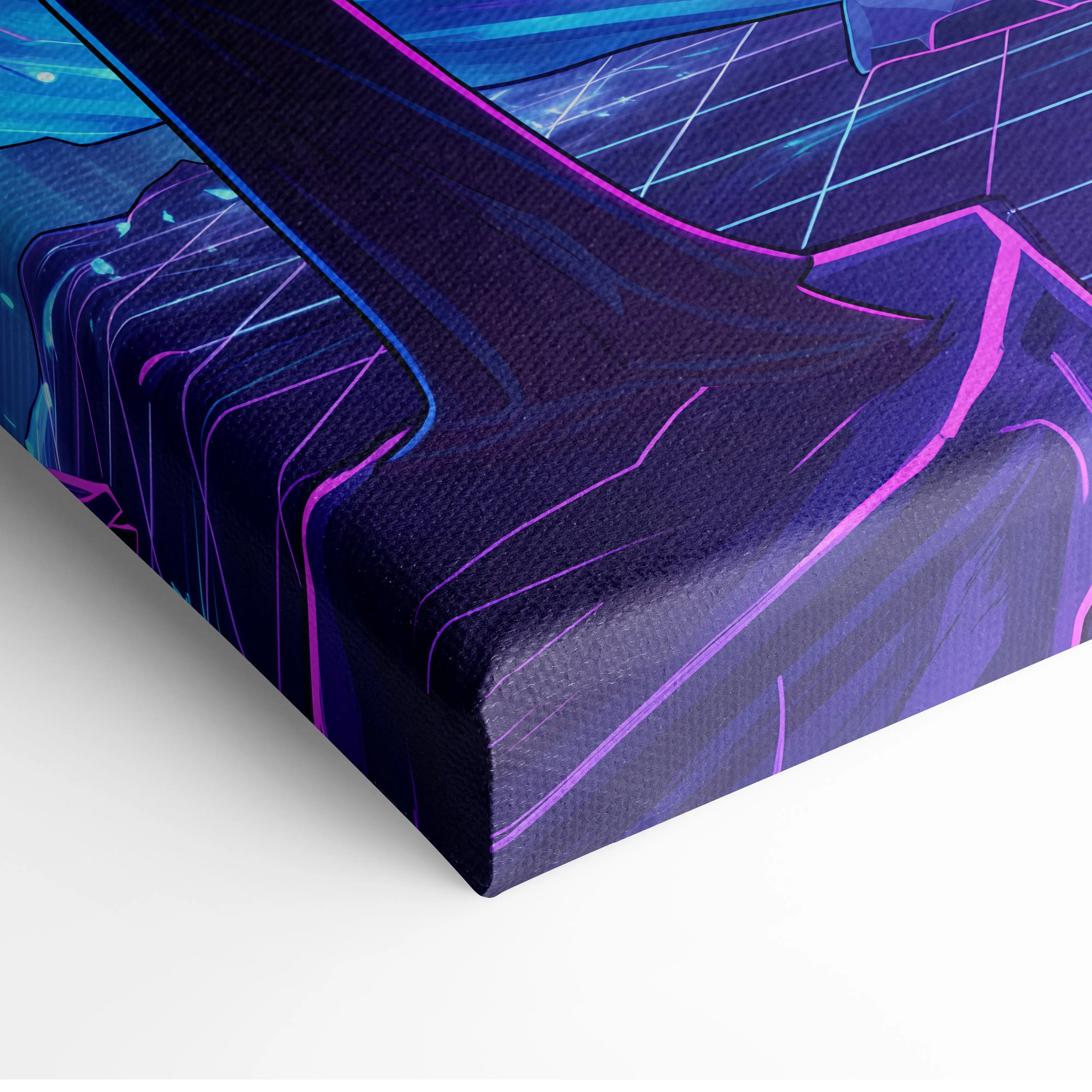 Dragon Neon Vaporwave Canvas - Dragon Neon Pink Blue Living Room Vaporwave Dreamy Neon Cyberpunk Wall Art Canvas Print