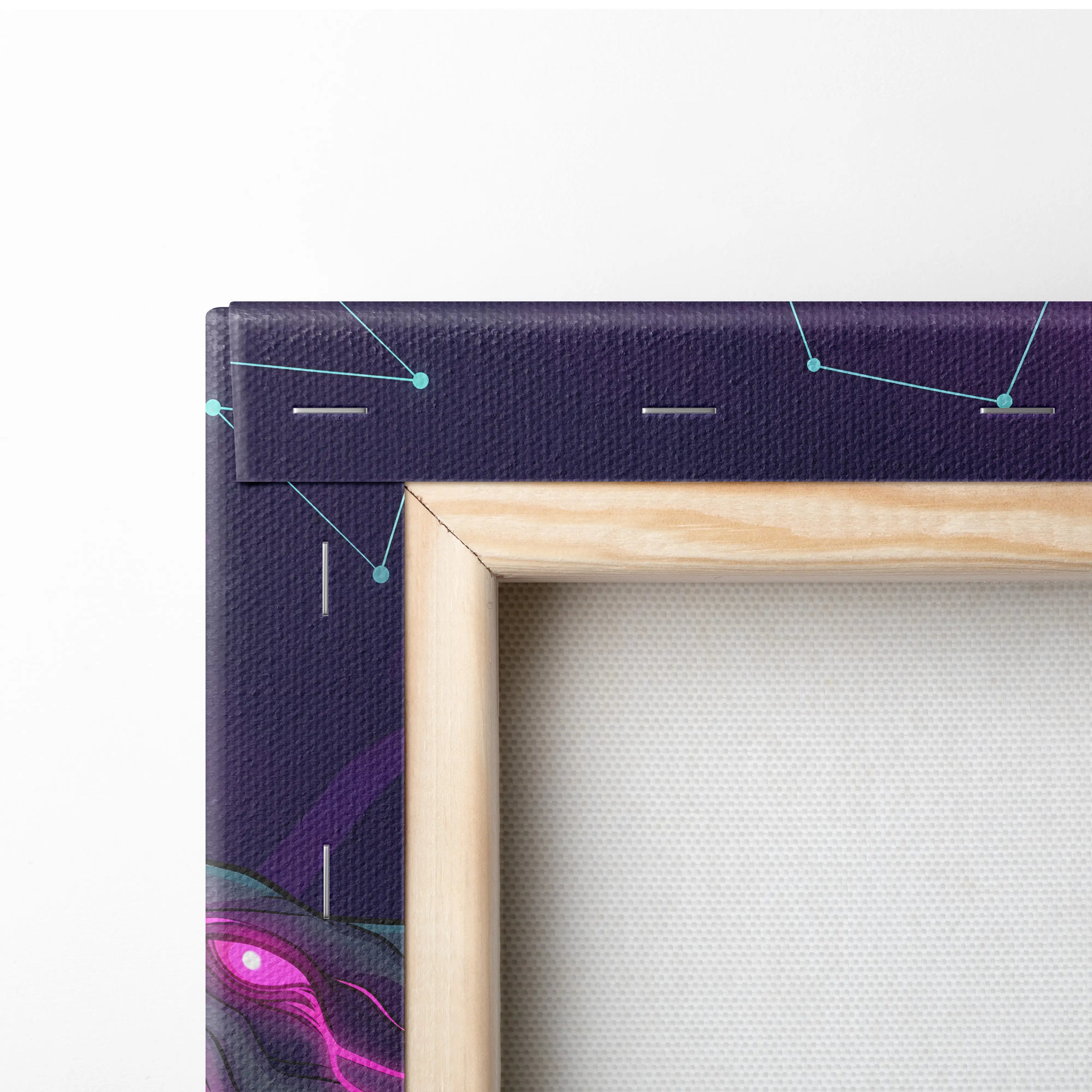 Vaporwave Neon Fantasy Canvas - Vaporwave Fantasy Canvas Neon Teal Living Room Cyberpunk Dreamy Mood Wall Art Canvas