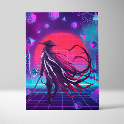 Vaporwave Neon Dream Canvas - Vaporwave Neon Pink Purple Living Room Retro Dreamy Mood Retro Wall Art Canvas