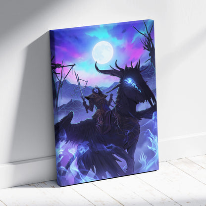 Vaporwave Moonrise Dream Canvas - Vaporwave Fantasy Neon Moon Canvas Moody Neon Aesthetic Retro Futurism Wall Art