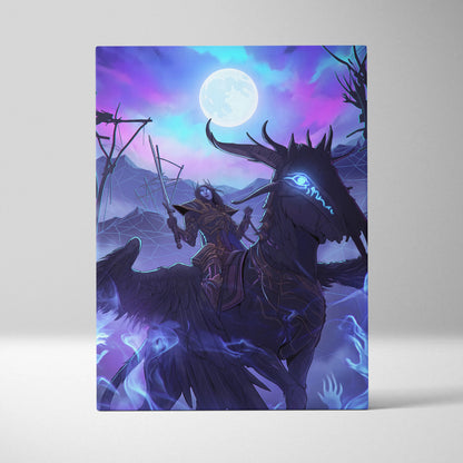 Vaporwave Moonrise Dream Canvas - Vaporwave Fantasy Neon Moon Canvas Moody Neon Aesthetic Retro Futurism Wall Art