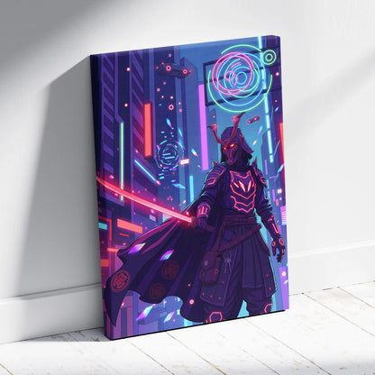 Vaporwave Neon Canvas Fantasy - Vaporwave Pink Purple Living Room Synthwave Dreamy Mood Retro Futurism Wall Decor Canvas